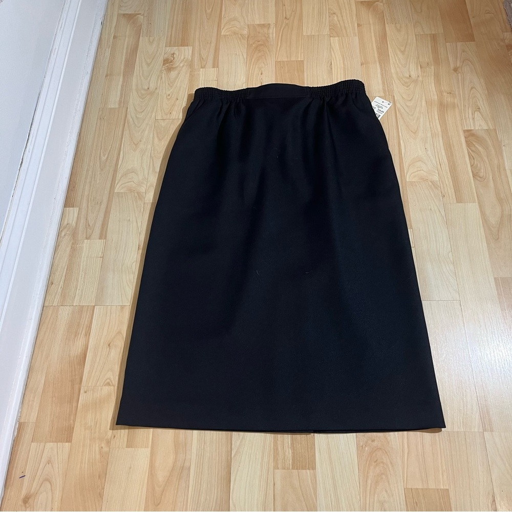 Alfred Dunner Classic Black Pencil Skirt New With Tags Size 8
